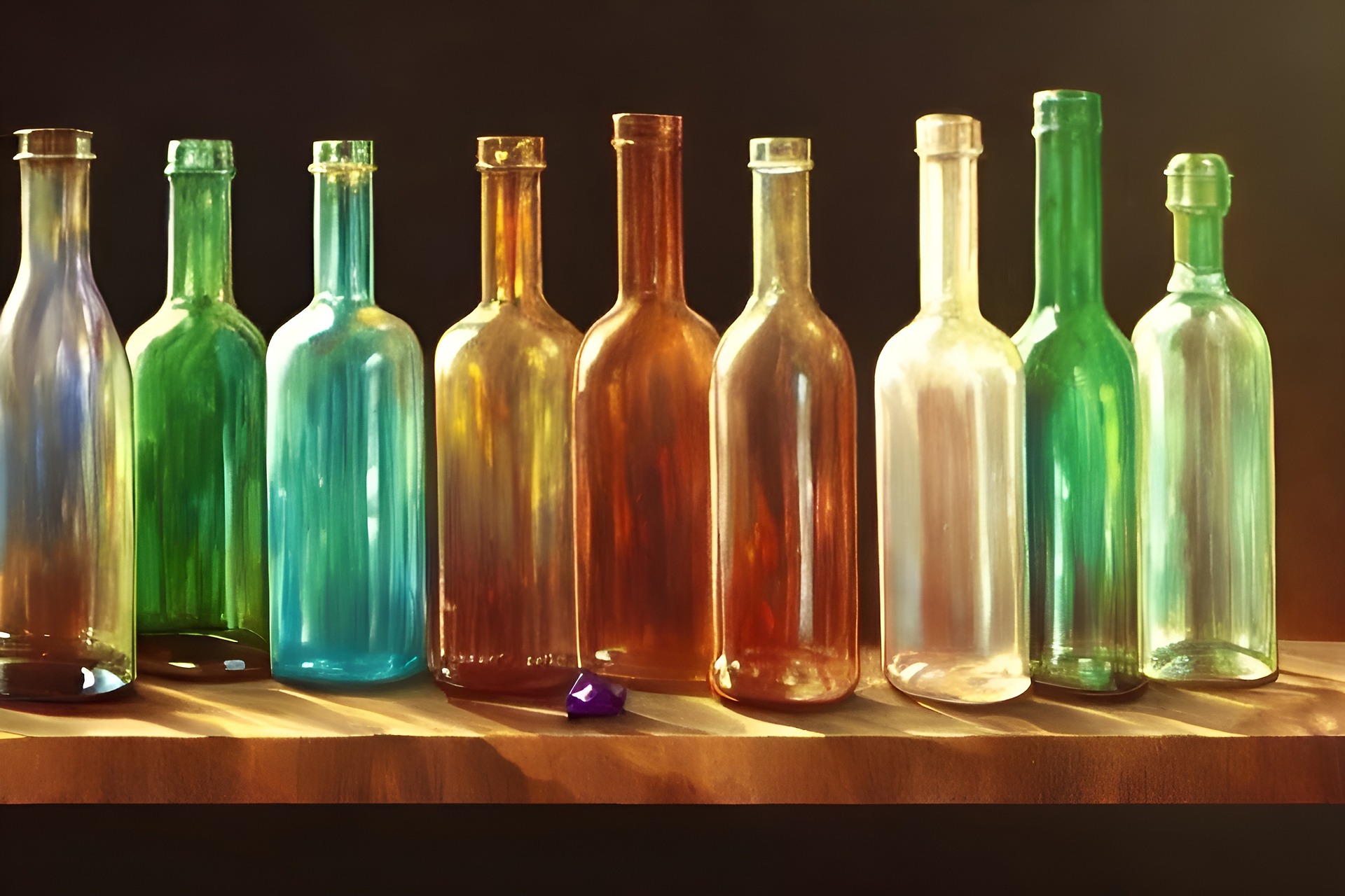 Leere Glasflaschen: ein Pfandsystem ist besser für die Umwelt